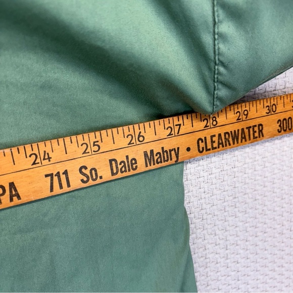 Chicos Shirt Dress w/ Pockets 3XL Women's Maxi Stretch Cotton Olive Green EUC - Picture 9 of 11